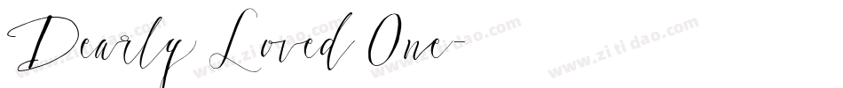 Dearly Loved One字体转换